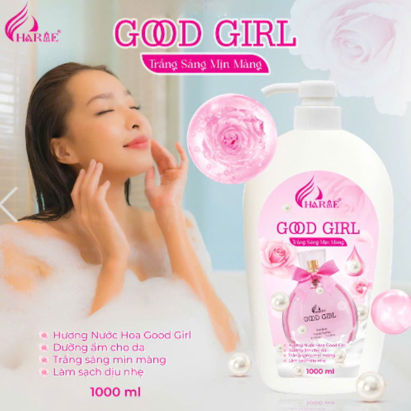 Sữa Tắm Charme Ngọc Trai Good Girl Hỗ Trợ Dưỡng Sáng Da Mịn Màng 1000ml