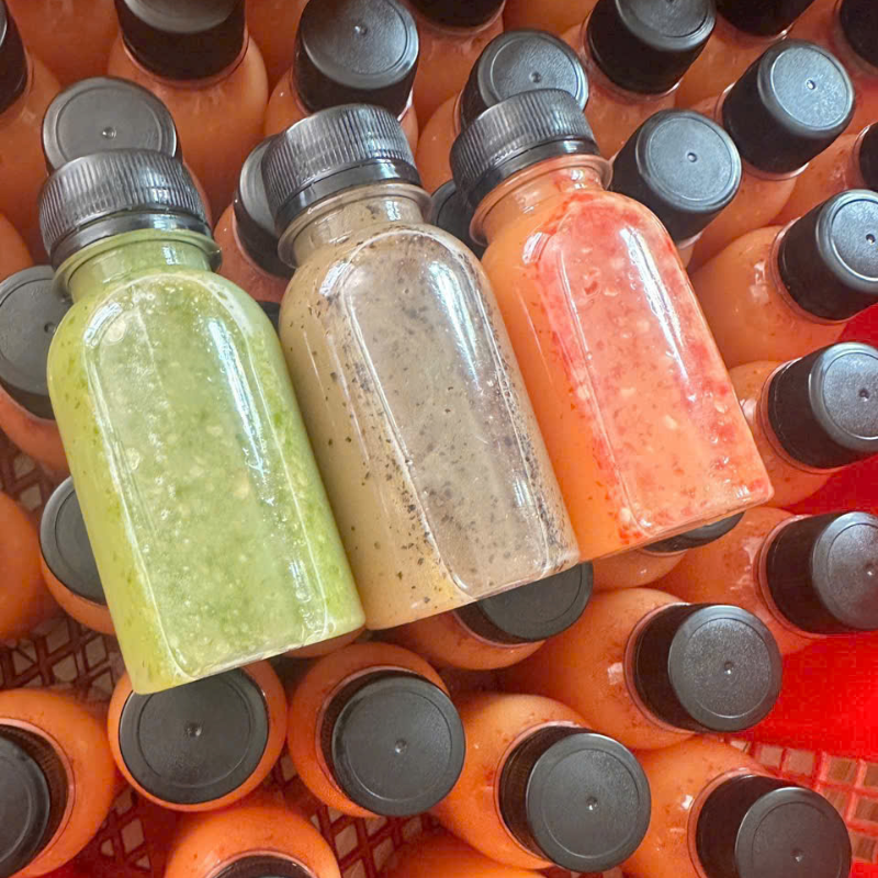 Set 3 Chai Nước Chấm 3 Vị 450g - Muối Ớt Xanh + Muối Tiêu + Muối Ớt Đỏ Thơm Ngon