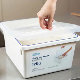 Thùng Đựng Gạo Inochi 12Kg - Thùng Đựng Gạo Chống Côn Trùng Bụi Bẩn Kèm Cốc - TDG02