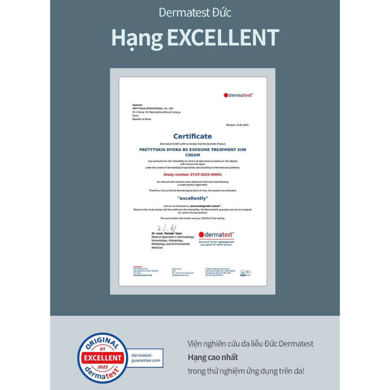 Kem Chống Nắng B5 PrettySkin 50ml Màu Xanh Dương Đậm - Hỗ Trợ Chống Nắng Dưỡng Sáng Cải Thiện Lão Hóa Da