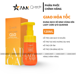 Dung Dịch Vệ Sinh Phụ Nữ Lady Care Q10 Queenie Skin 120ml - Hỗ Trợ Cấp Ẩm Làm Sạch Dịu Nhẹ - 8938513314333