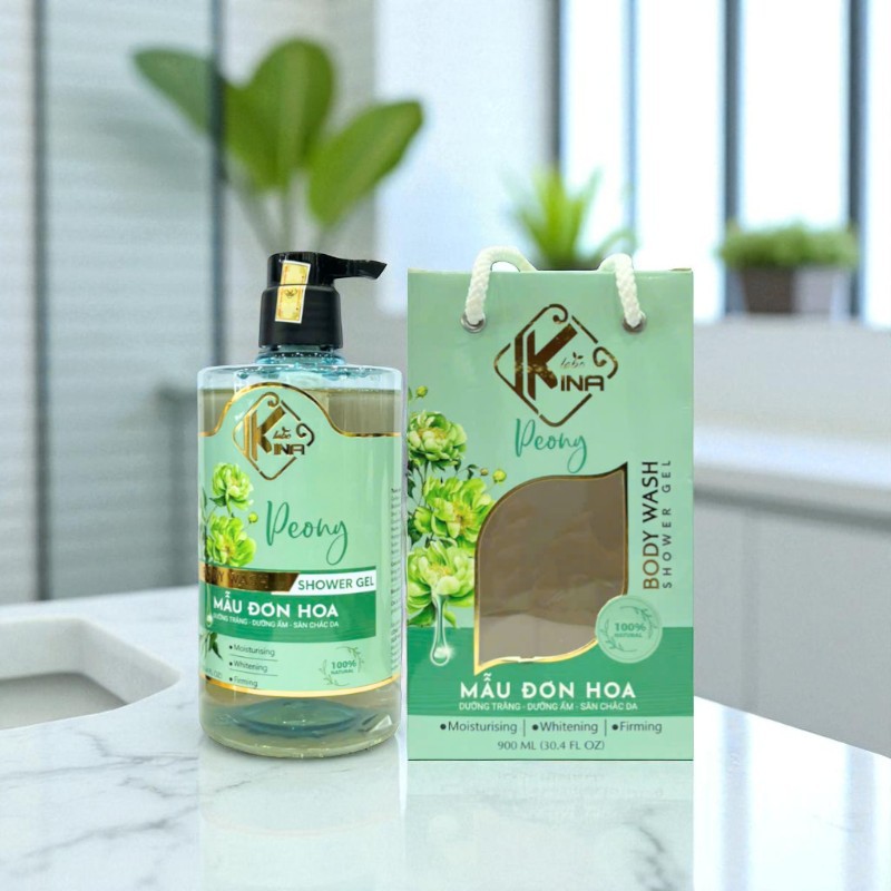26501_31-photoroom-5_20250723112235-4.jpg Sữa Tắm Kina Hương Nước Hoa Mẫu Đơn 900ml - Hỗ Trợ Cấp Ẩm Dưỡng Sáng Da Mịn Màng - Tặng Kèm 1 Bông Tắm - 8938527651295
