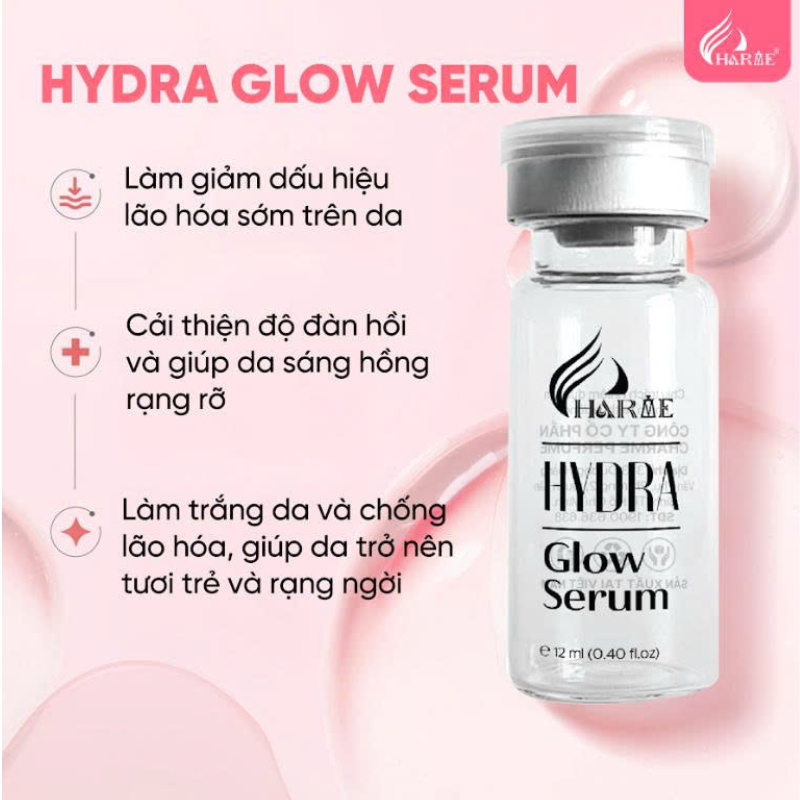 Combo Kem Face Charme Ultra Whitening 20g Và Serum Hydra Glow Charme 12ml Chính Hãng