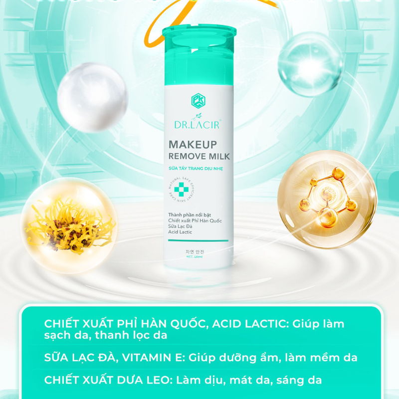 Giá sỉ sữa Tẩy Trang Dr Lacir Makeup Remove Milk 120ml