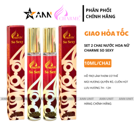Set 2 Chai Nước Hoa Charme So Sexy 10ml Cho Nữ Mùi Thơm Quyến Rũ Cuốn Hút - 8936194698964