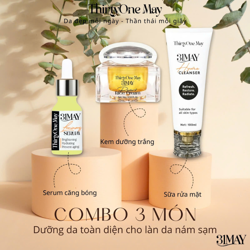 26563_23_20250811164417-5.png Combo Kem Nám 31may 16g & Serum Cang Bóng 31may Acnidrop 10ml & Sữa Rửa Mặt 31may Hydra Cleanser 100ml - Mỹ Phẩm Thirty One May - CB3NAM31MAY