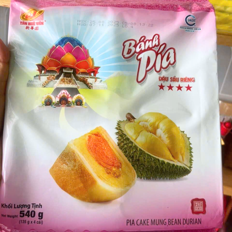 Giá sỉ bánh Pía Đậu Sầu Riêng Thơm Ngon 540g (135g x 4 cái)