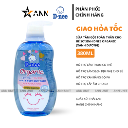 Sữa Tắm Gội Toàn Thân Cho Bé Sơ Sinh Dnee Organic Màu Xanh Dương 380ml - 8851989060392