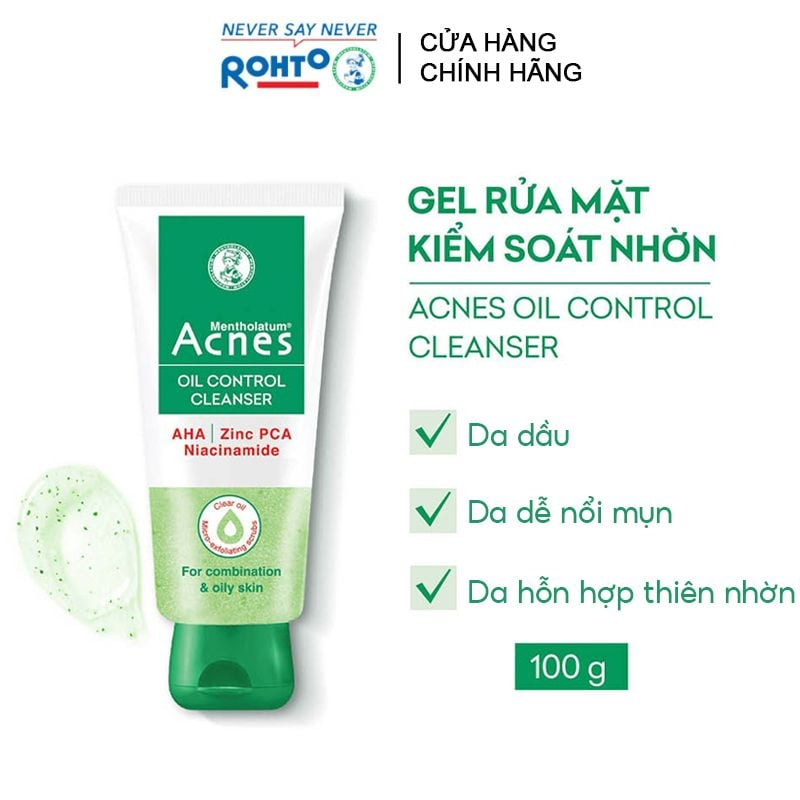Giá sỉ sữa Rửa Mặt Mentholatum Acnes Oil Control Cleanser 100g - Sữa Rửa Mặt Acnes Dành Cho Da Dầu Nhờn