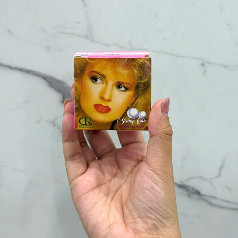 Combo 12 Hộp Kem Face Dưỡng Trắng Da Ngọc Trai Cô Gái Tóc Xù Young One 4.5g/Hộp