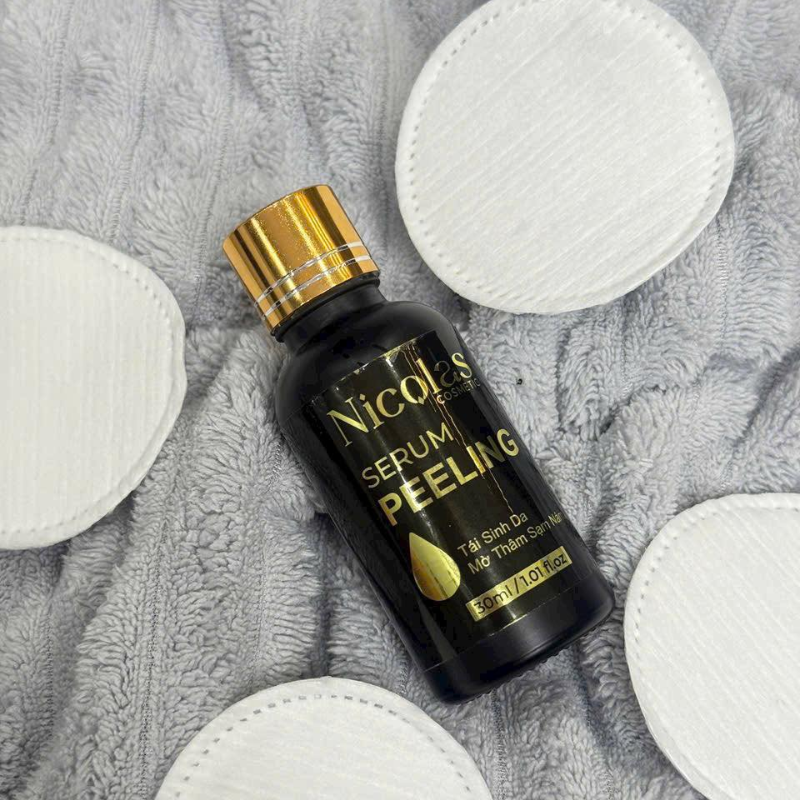 Sỉ combo Tái Sinh Nicolas - Serum Peeling 30ml & Kem Face Men Tảo Xanh Collagen 5g