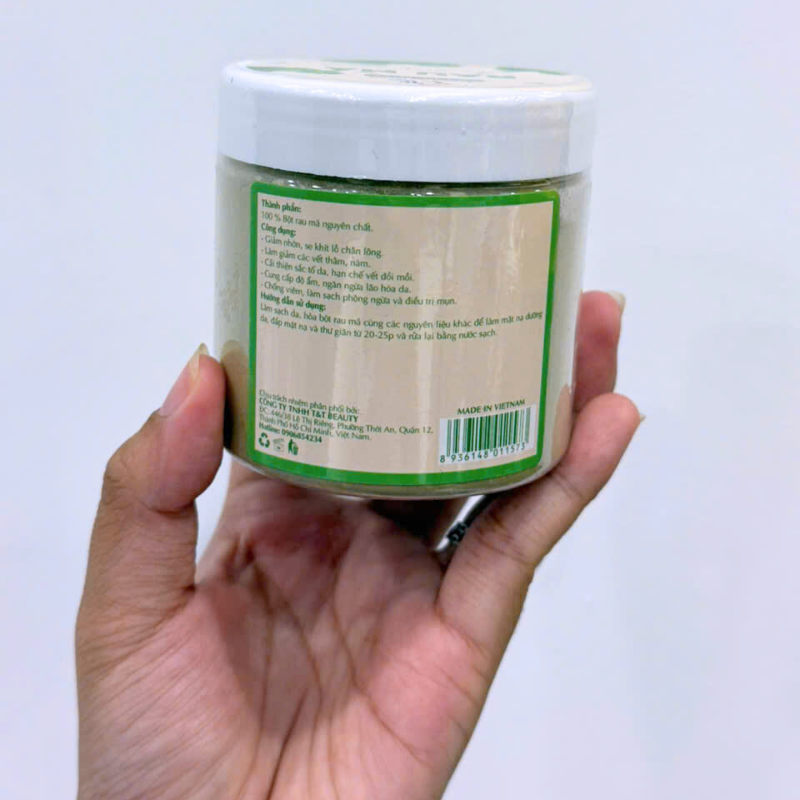 26802_101_20250929115857-1.png Bột Đắp Mặt Tắm Trắng Da Rau Má Nguyên Chất T&T Beauty 150g/Hộp - 8936148011573
