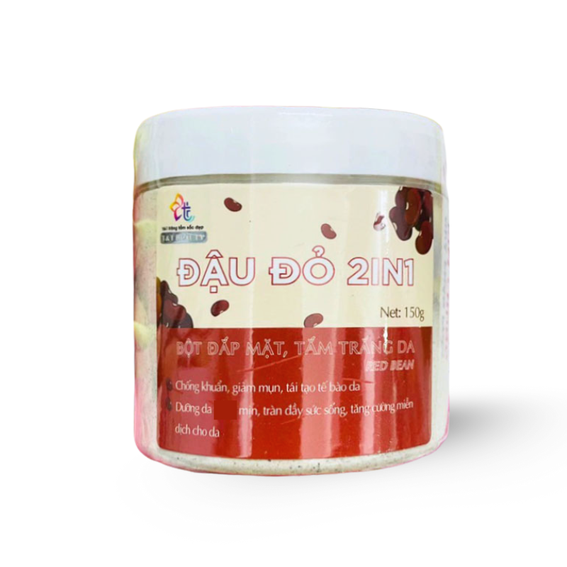 Bột Đắp Mặt Tắm Trắng Da Đậu Đỏ 2in1 Nguyên Chất T&T Beauty 150g/Hộp
