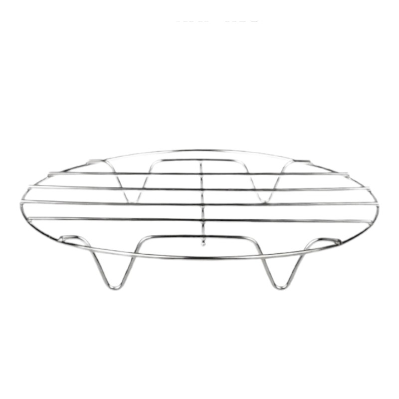 Combo 10 Vỉ Hấp Inox Không Gỉ Đa Năng 4 Chân Dùng Lót Đáy Nồi - Vỉ Hấp Inox Hấp Bánh Bao 4.5x17.5cm