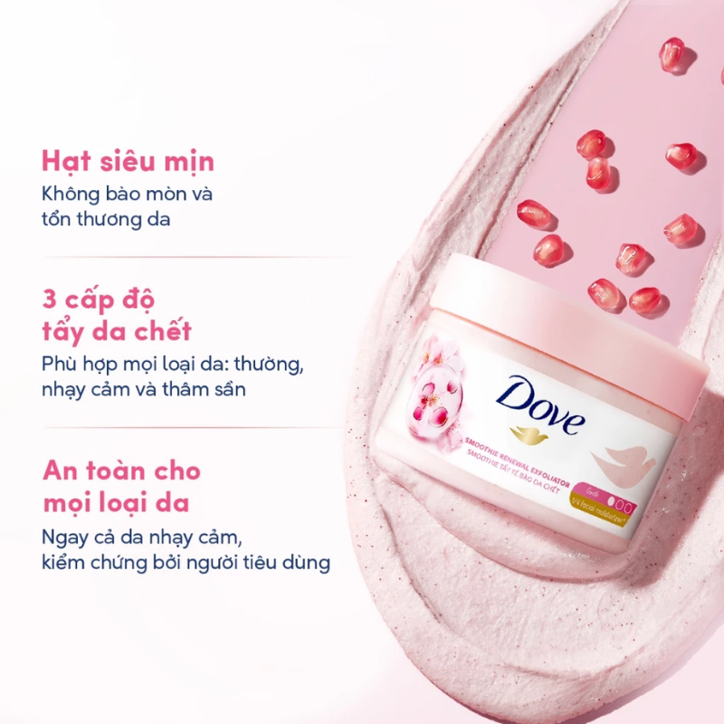 26888_5_20251015165139-1.png Tẩy Tế Bào Chết Body Dove Smoothie Renewal Exfoliator Hương Lựu Đỏ 298g - 6902088325454