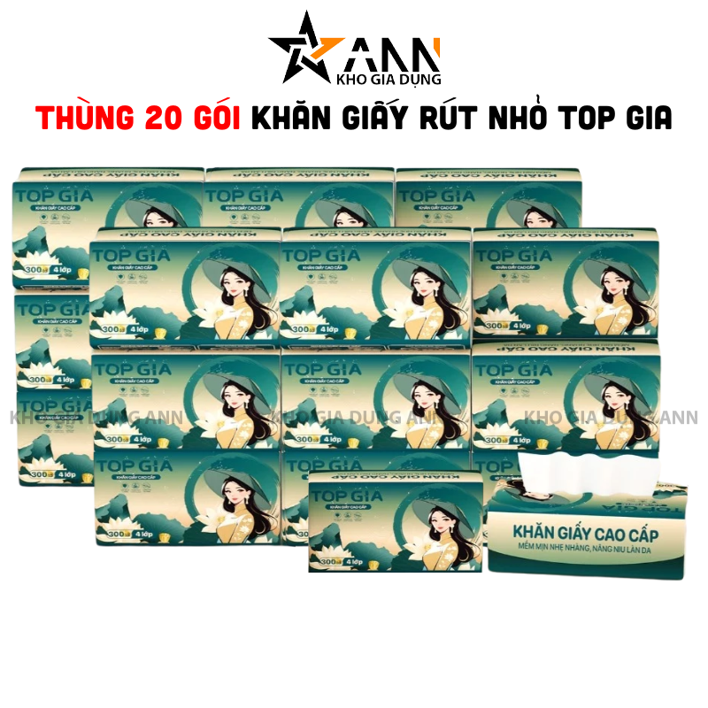 Sỉ 1 Thùng 20 Gói Khăn Giấy Ăn Sắc Việt Top Gia Loại Nhỏ