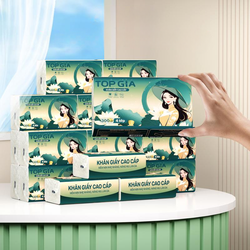 Sỉ 1 Thùng 20 Gói Khăn Giấy Ăn Sắc Việt Top Gia Loại Nhỏ