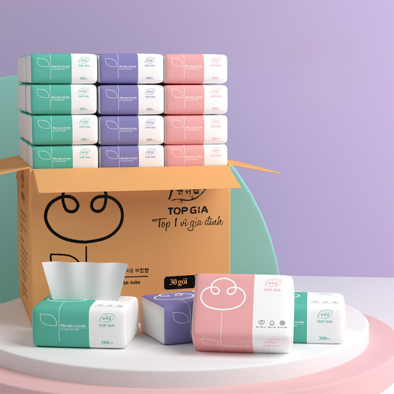 26901_11_20251017093221.png 1 Thùng 30 Gói Khăn Giấy Ăn 3 Màu Top Gia Loại Nhỏ - KGR14