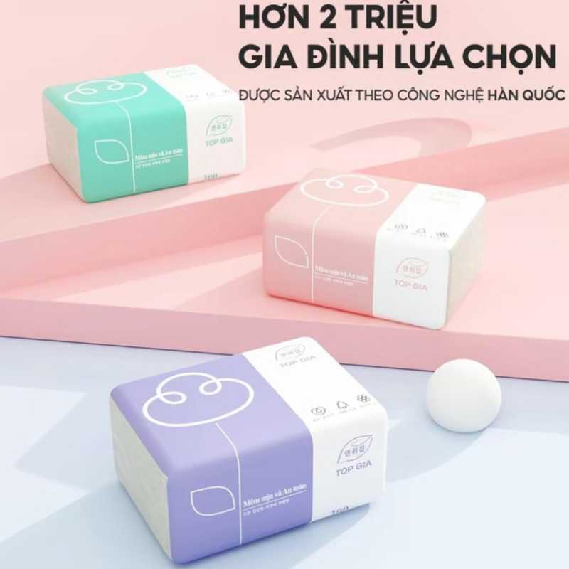 26901_12_20251017093221.png 1 Thùng 30 Gói Khăn Giấy Ăn 3 Màu Top Gia Loại Nhỏ - KGR14