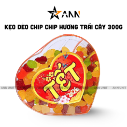 Kẹo Dẻo Chip Chip Hương Trái Cây 300g - Hộp Trái Tim Hộp Quà Tết 2026 - KDCCHTT300G