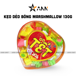 Kẹo Dẻo Bông Marshmallow 130g - Hộp Trái Tim - KDBMHTT130G