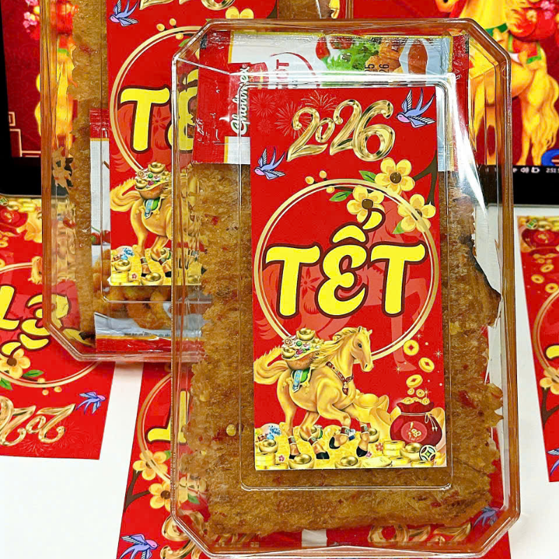 Mực Tẩm Gia Vị Nguyên Miếng 150g - Hộp Chữ Nhật Nhỏ