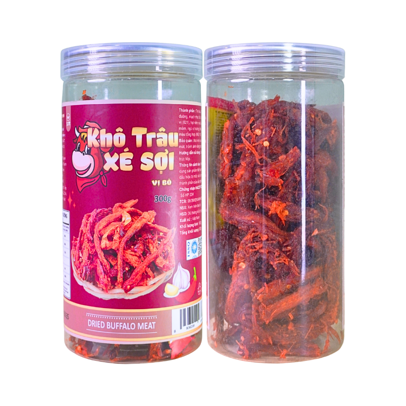 Khô Trâu Xé Sợi Tẩm Vị Bò 300g Thơm Ngon