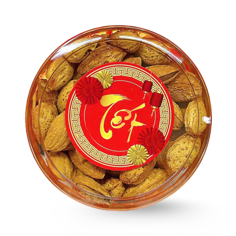 Hạnh Nhân Rang Bơ 230g Hộp Tròn Nhỏ Thơm Ngon