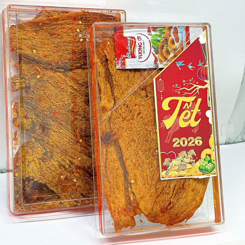 Khô Bò Miếng 400g Hộp Chữ Nhật Lớn