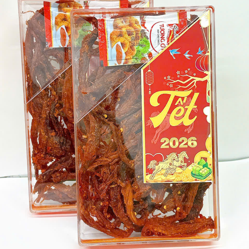 Kho sỉ khô Bò Xé Sợi 400g Hộp Chữ Nhật Lớn
