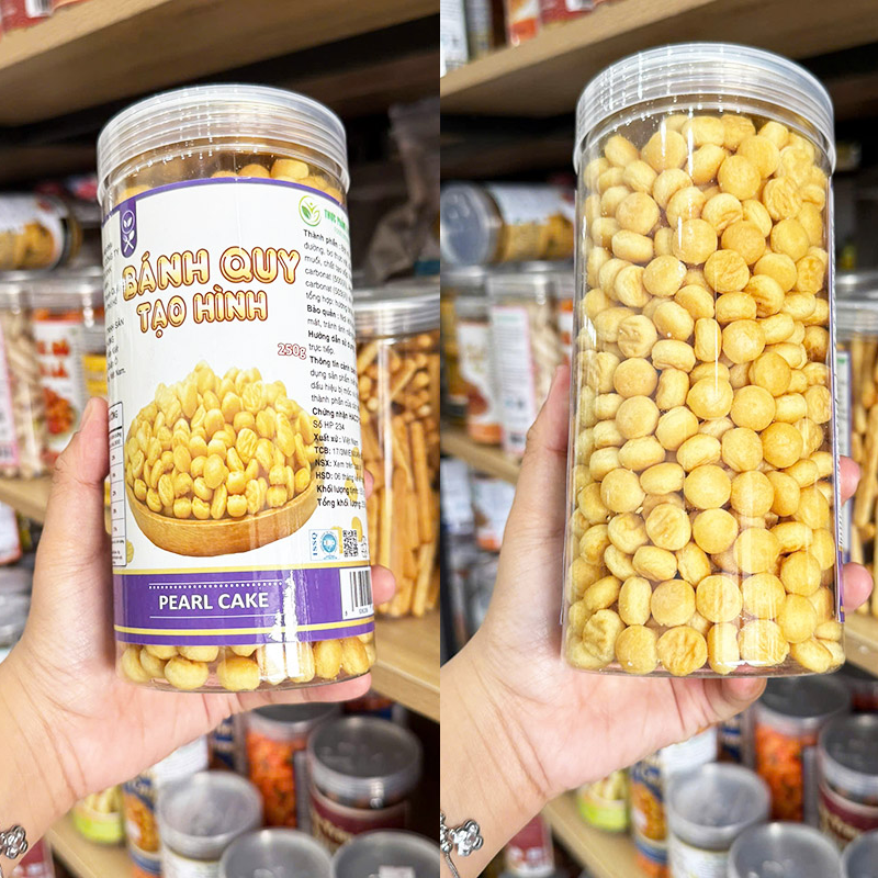 Kho sỉ bánh Quy Tạo Hình (Quy Hạt Ngọc) 250g Hũ