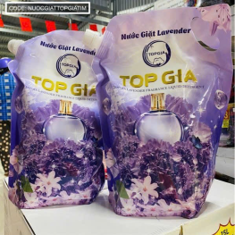 Set 2 túi nước giặt topgia hương Lavender 2000ml( 2 túi tổng 4000ml) - NUOCGIATTOPGIATIM