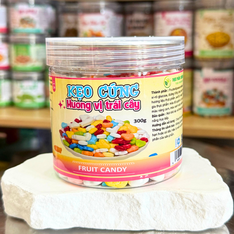 Kẹo Cứng Ngũ Sắc Hương Vị Trái Cây Mini 300g - Hộp Pet