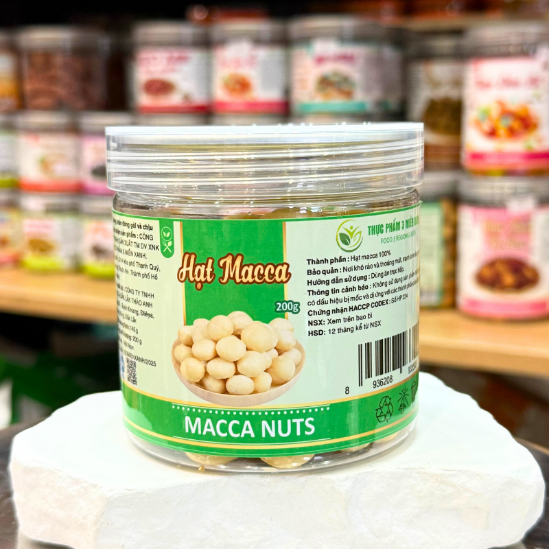 Nhân Macca Thơm Ngon 200g - Hũ Pet