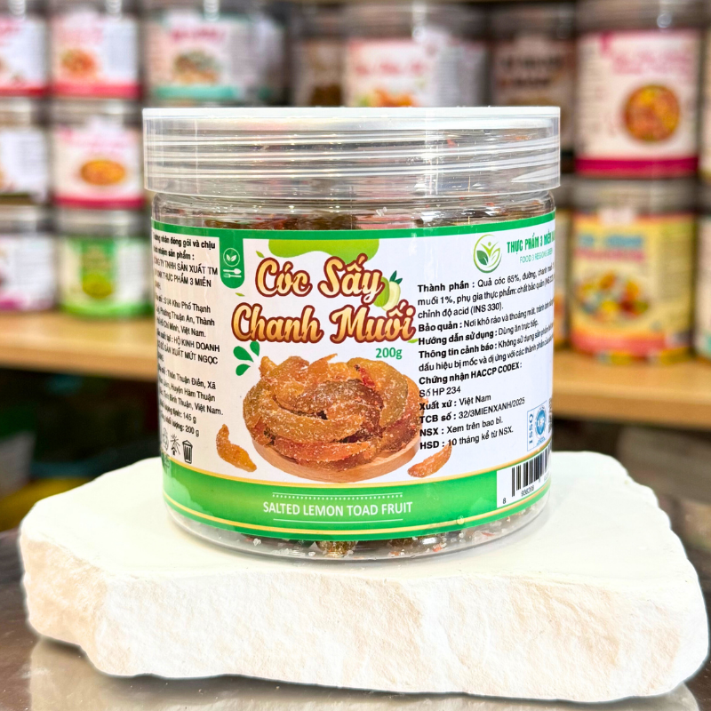 Giá sỉ cóc Sấy Chanh Muối Mini 200g - Hộp Pet