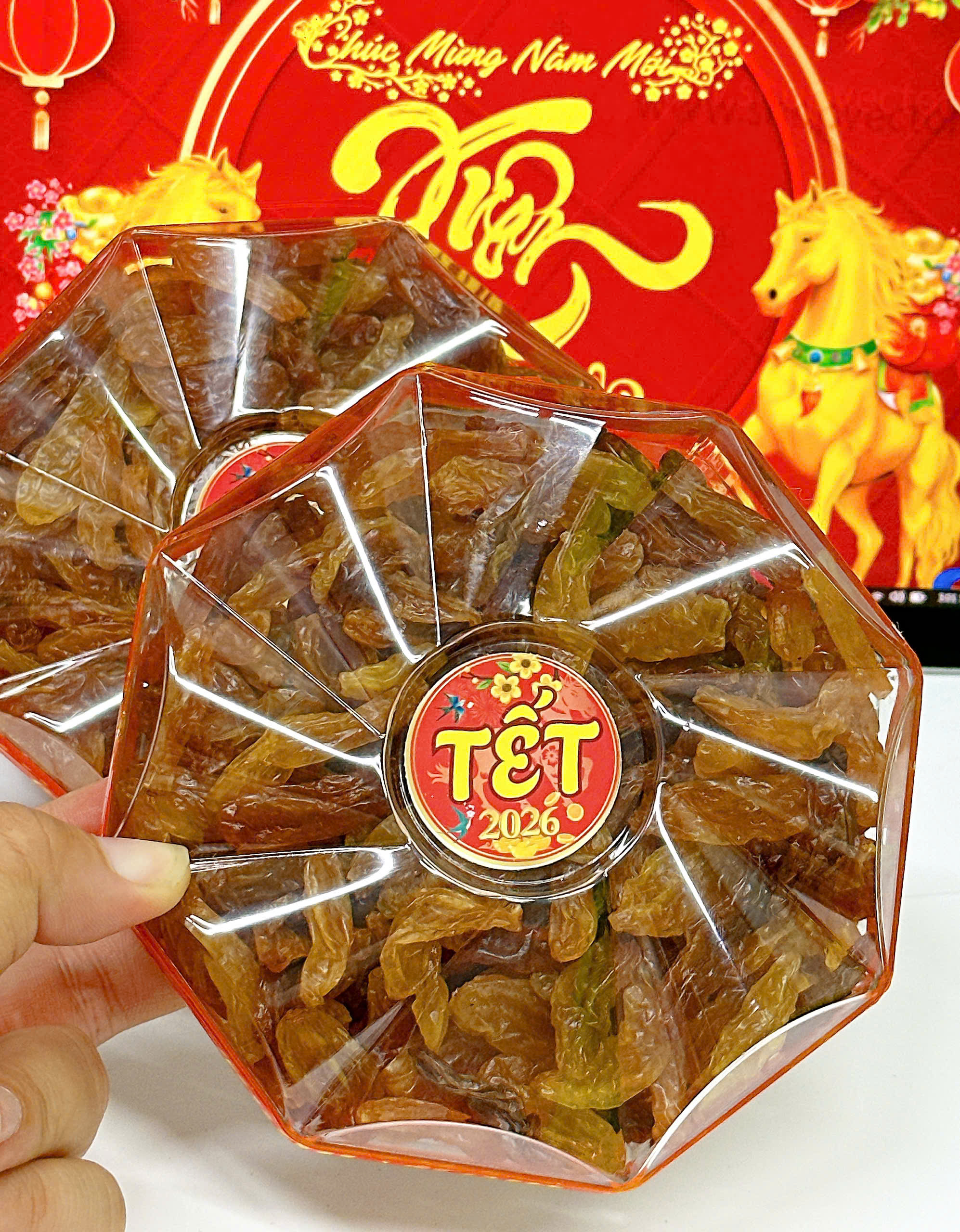 Kho sỉ nho Khô Nho Vàng Hộp Bát Giác 250g