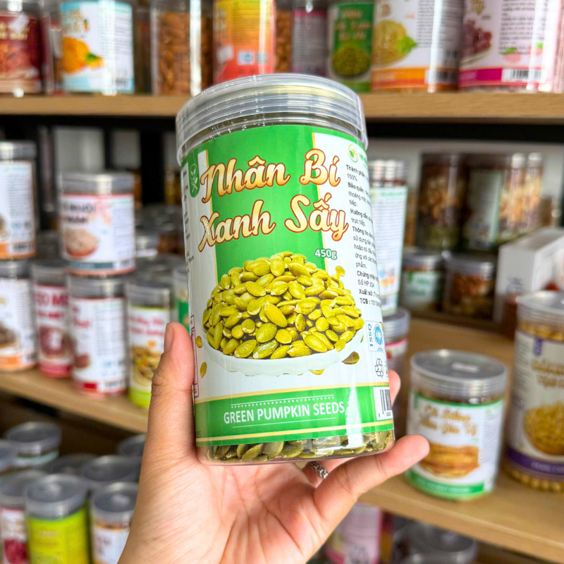 Kho sỉ nhân Bí Xanh Sấy Thơm Ngon 450g - Hũ Pet