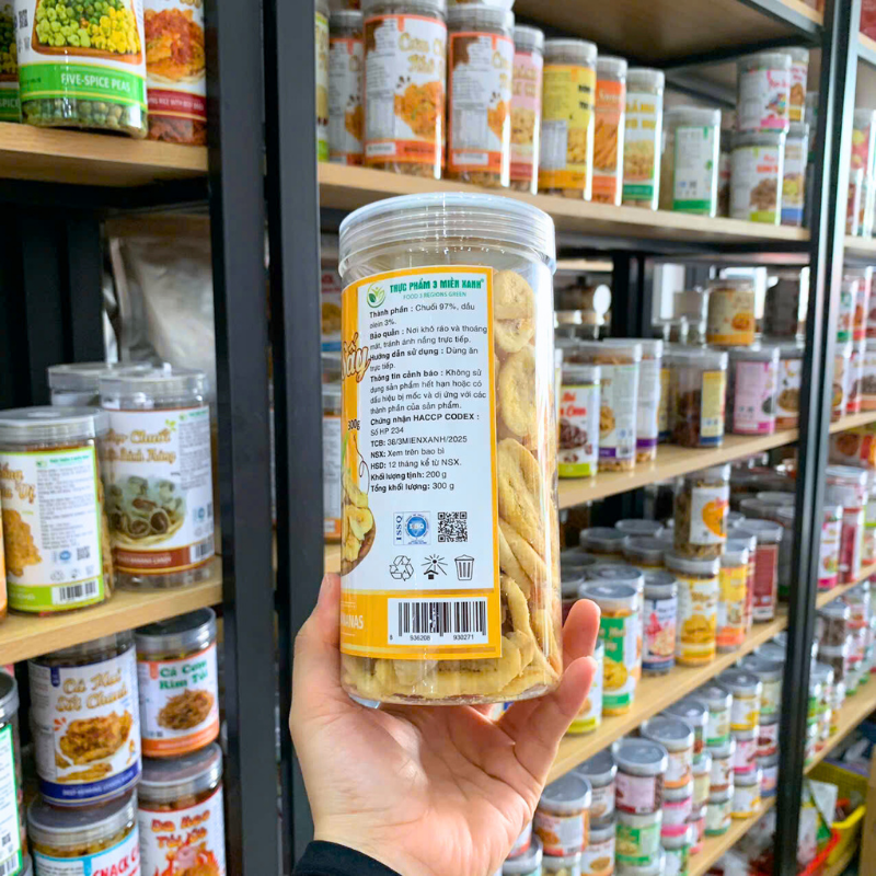 Chuối Sấy Giòn 300g - Hộp Pet