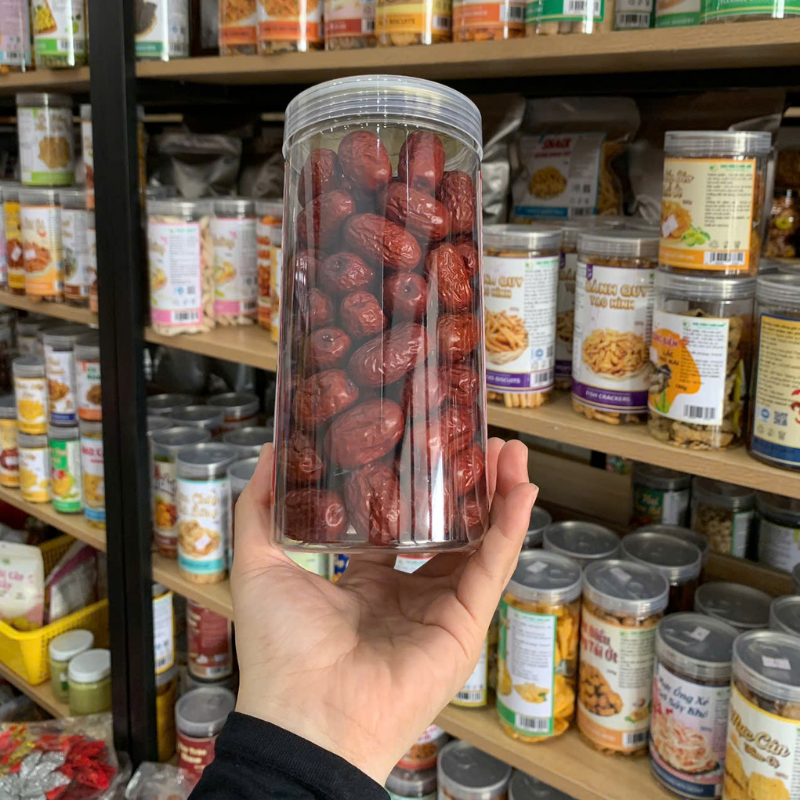 Kho sỉ táo Đỏ Khô Size Nhỏ 350g - Hộp Pet