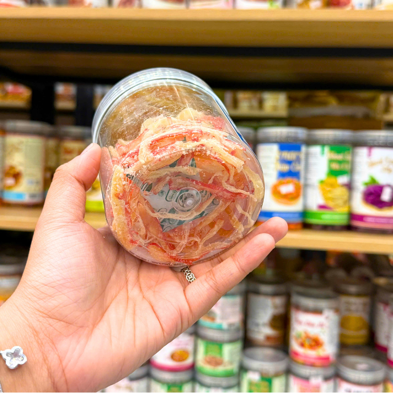 Mực Ống Xé Sợi Sấy Khô (Mực Dừa) Mini 100g - Hộp Pet