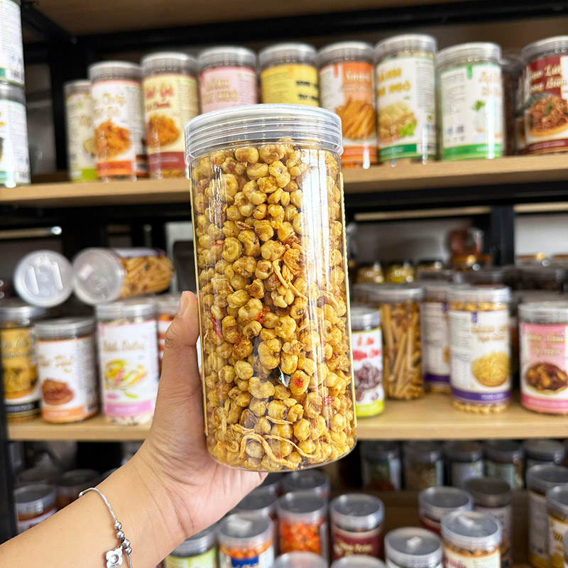 Bắp Giòn Gà Cay (Bắp Mix Khô Gà) 400g - Hộp Pet