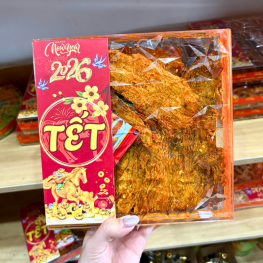 Khô Trâu Miếng Tẩm Vị Bò Thơm Ngon 500g - Hộp Ngôi Sao Lớn - KTMTVBHNSL500G