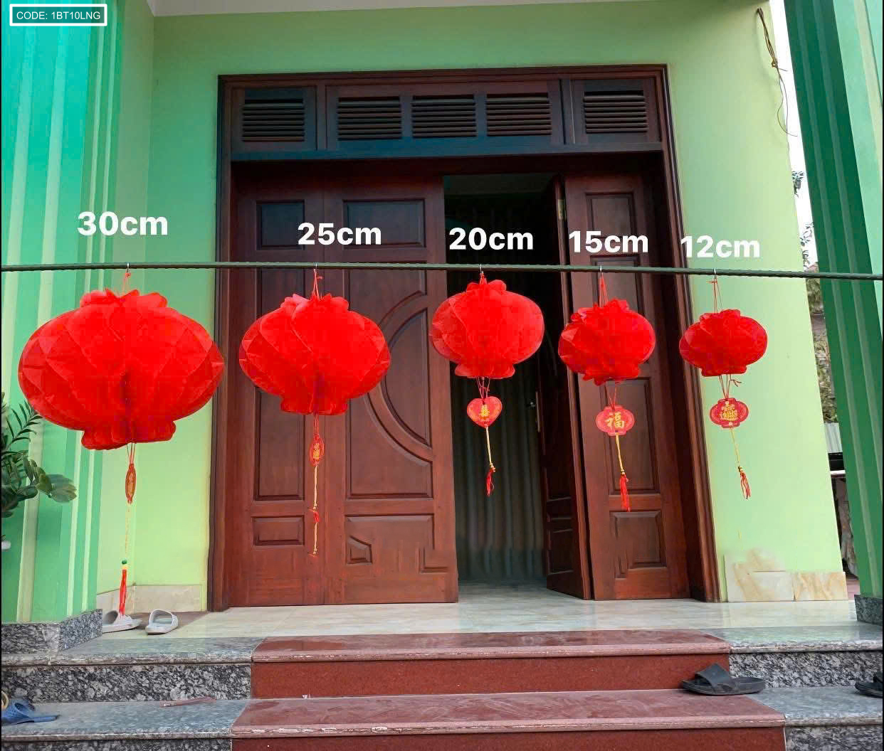 Kho sỉ 1 Bịt 10 LỒNG ĐÈN GIẤY ( F30 / 25CM )