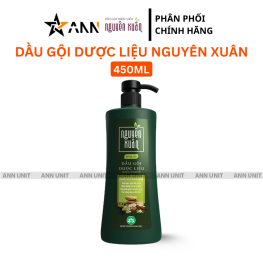 Dầu Gội Dược Liệu Nguyên Xuân Cho Tóc Hư Tổn 450ml - Xanh Lá Đậm - DGTDNXXLD450