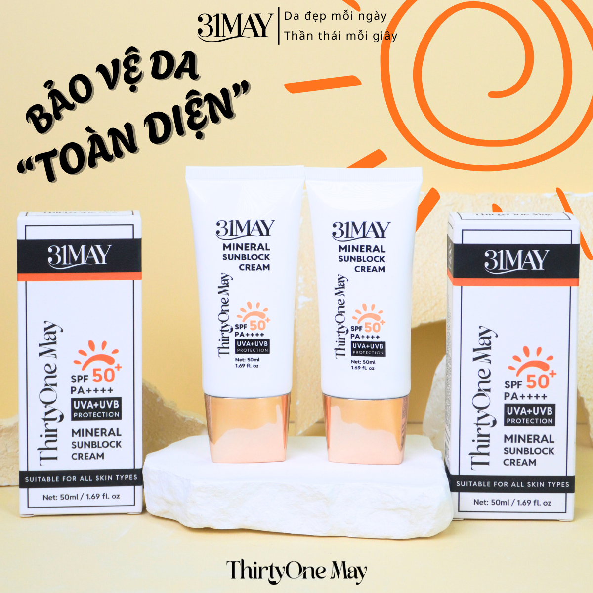 27529_21231-10_20251206171015.png Kem Chống Nắng 31 May Mineral Sunblock Cream SPF50+ PA++++ 50ml - 8938562528132
