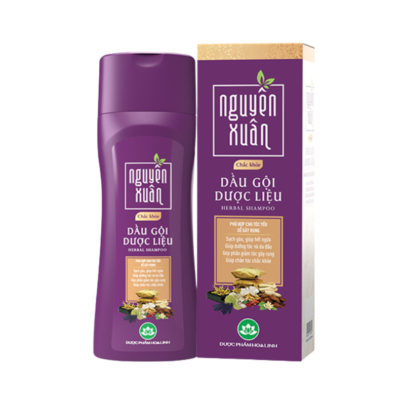 Dầu Gội Dược Liệu Nguyên Xuân Chắc Khỏe Cho Tóc Yếu 250ml - Màu Tím