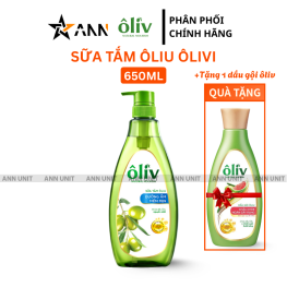 Sữa Tắm Ôliu Ôliv 3x Dưỡng Ẩm 650ml Xanh Dương - Tặng Dầu Gội Ôliu Giúp Giảm Gãy Rụng Tóc - 8935136865334