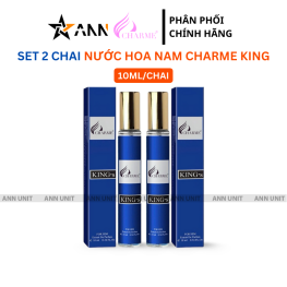 Set 2 Chai Nước Hoa Nam Charme King 10ml Hương Thơm Ngọt Ấm Nồng - 8936194698537SET