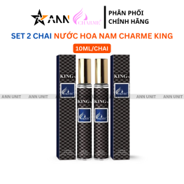 Set 2 Chai Nước Hoa Nam Charme King 10ml Hương Thơm Ấm Nồng Sang Trọng - CKCU10MLSET