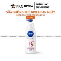 Sữa Dưỡng Thể Nivea Dưỡng Da Sáng Mịn 350ml Màu Hồng - Ban Ngày - SDTNMH350ML